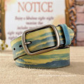 New Fashion Cowhide Split Leather Miss and Men Belt with Alloy Buckle